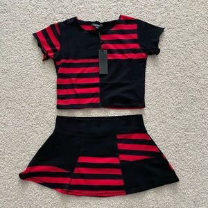 Widow two piece patchwork set